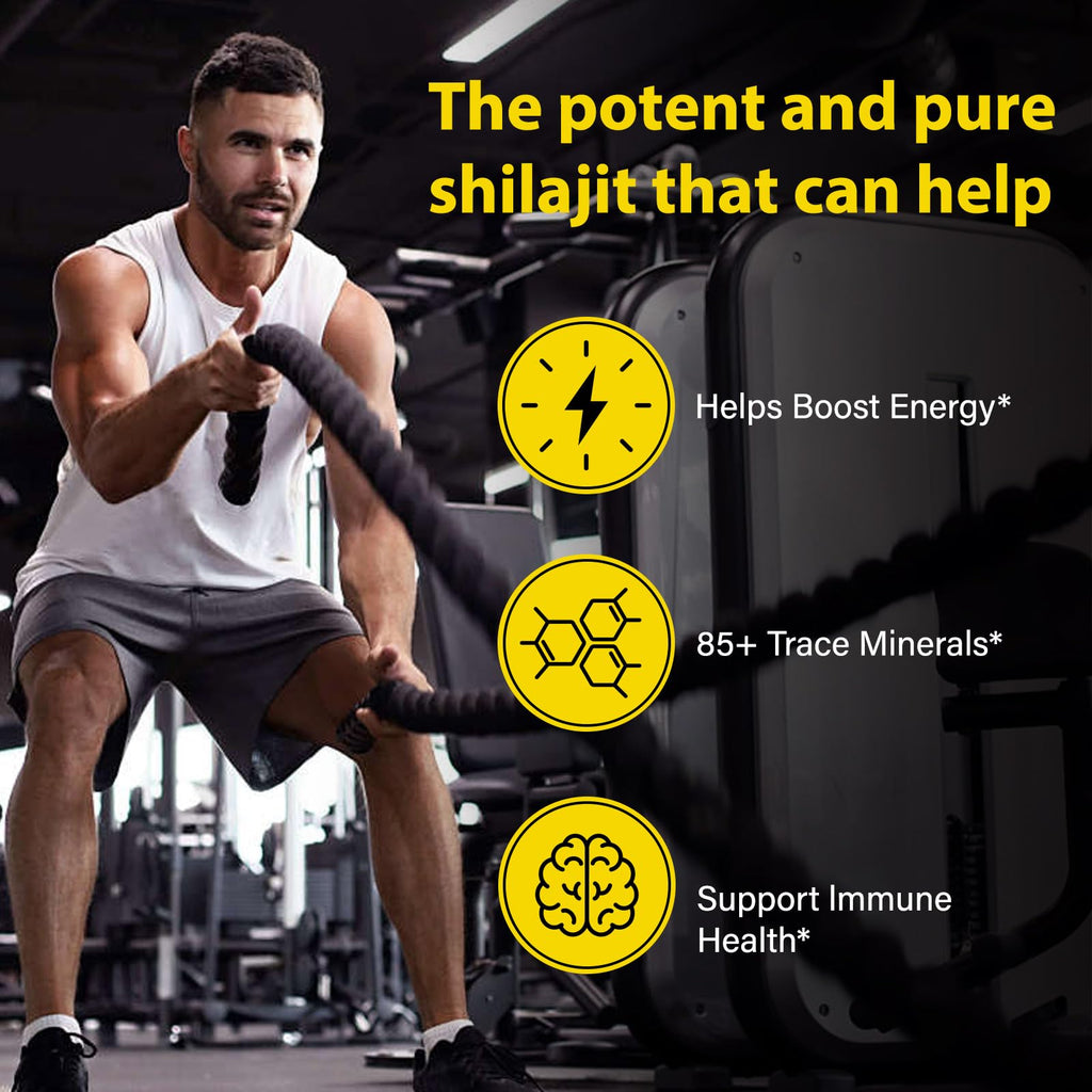 O NATURE ZIRAN Shilajit Gummies for Men & Women - 85+ Minerals, Ashwagandha & Gokshura, 80 Gummies