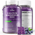 OALSE Calcium Magnesium Zinc Gummies with Vitamin D3 & K2 – High Absorption Magnesium Glycinate – Sugar Free Blueberry (1 Pack)
