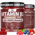 OALSE Thiamine Vitamin B1 Gummies - 500g, Vegan Sugar-Free Mixed Berry (60 Count)