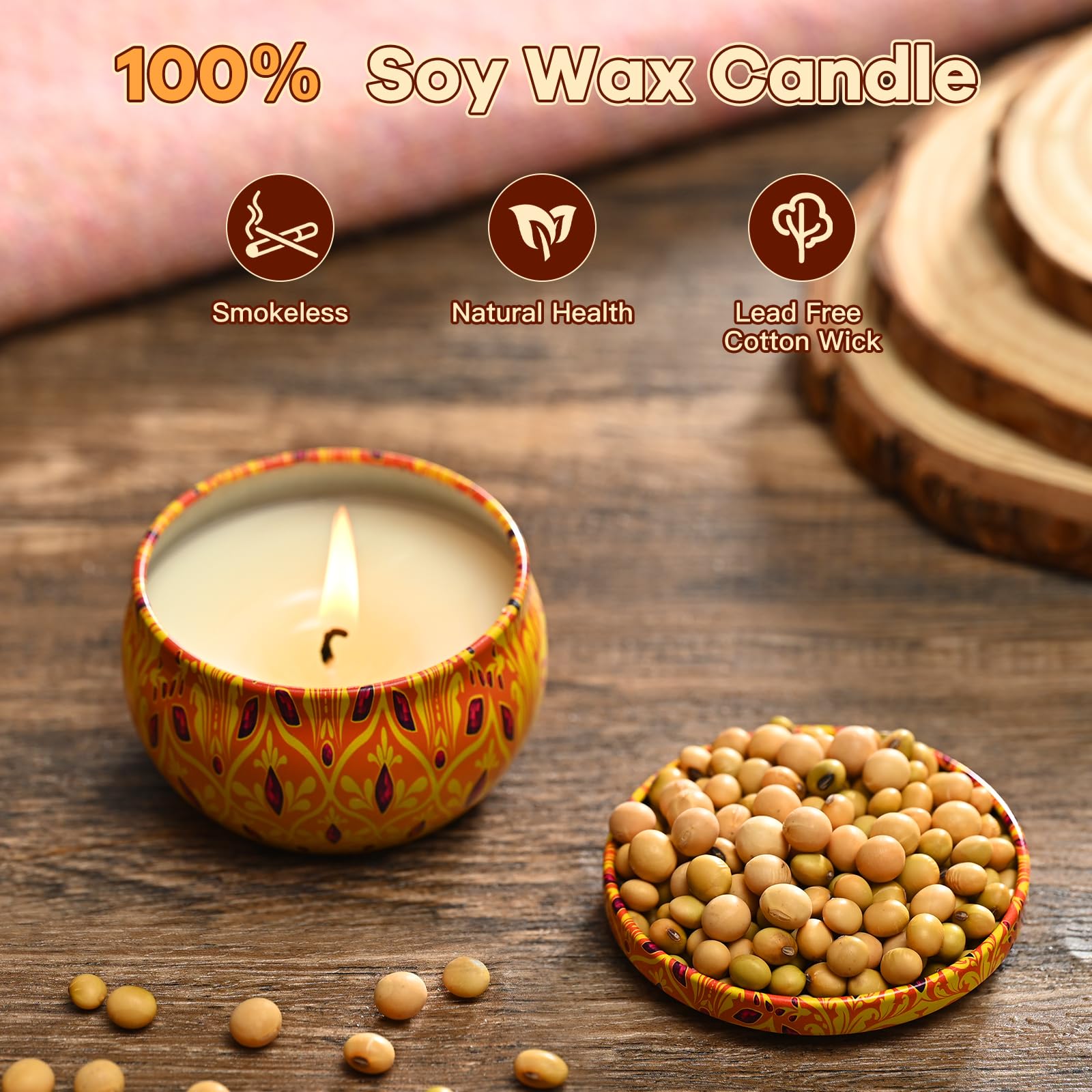 Obisesio 12-Pack Scented Soy Candles | Aromatherapy Gift