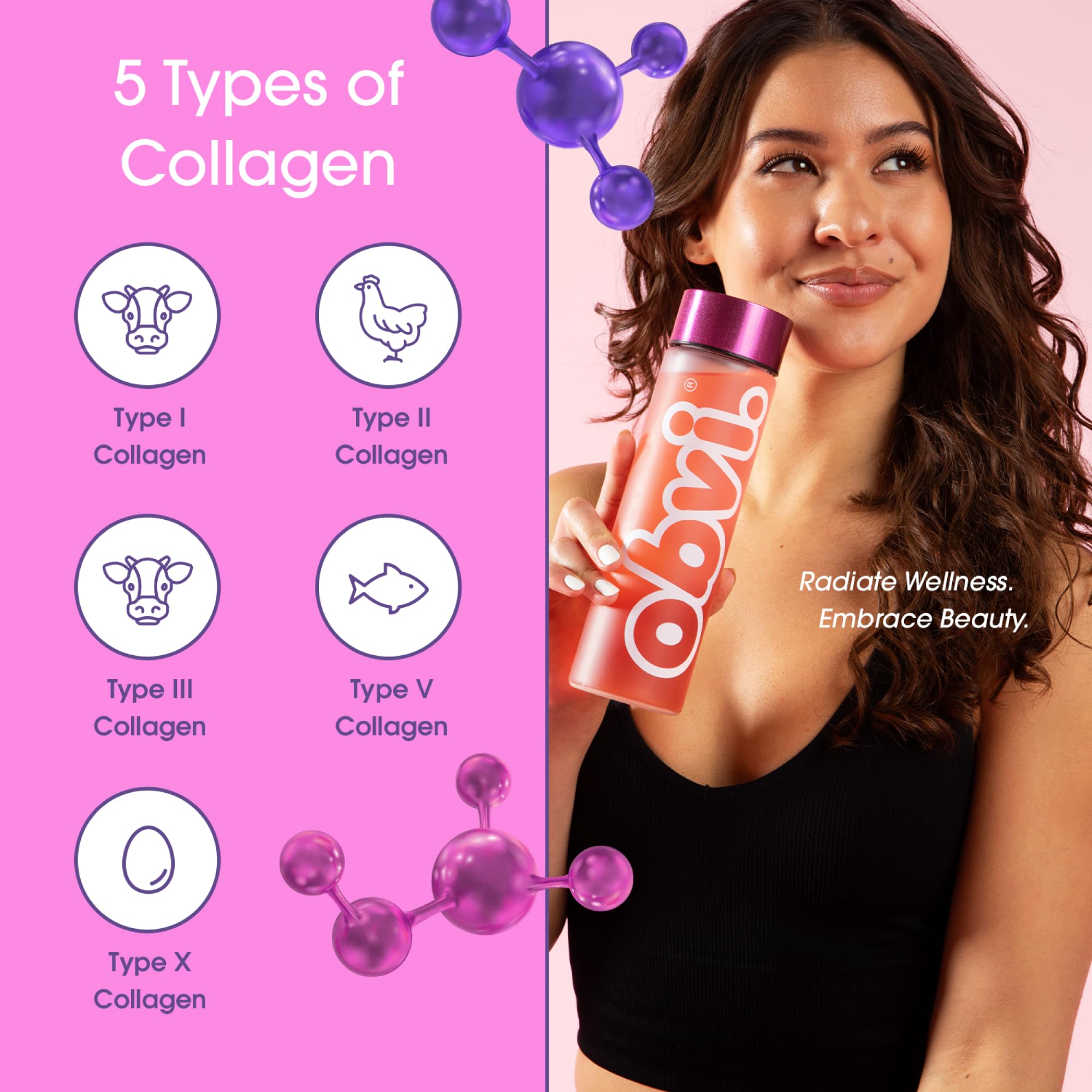 Obvi Collagenic Burn Powder | Multi-Collagen Peptide Blend with GBB, Ashwagandha & Green Coffee | Pineapple Coconut, 25 Servings