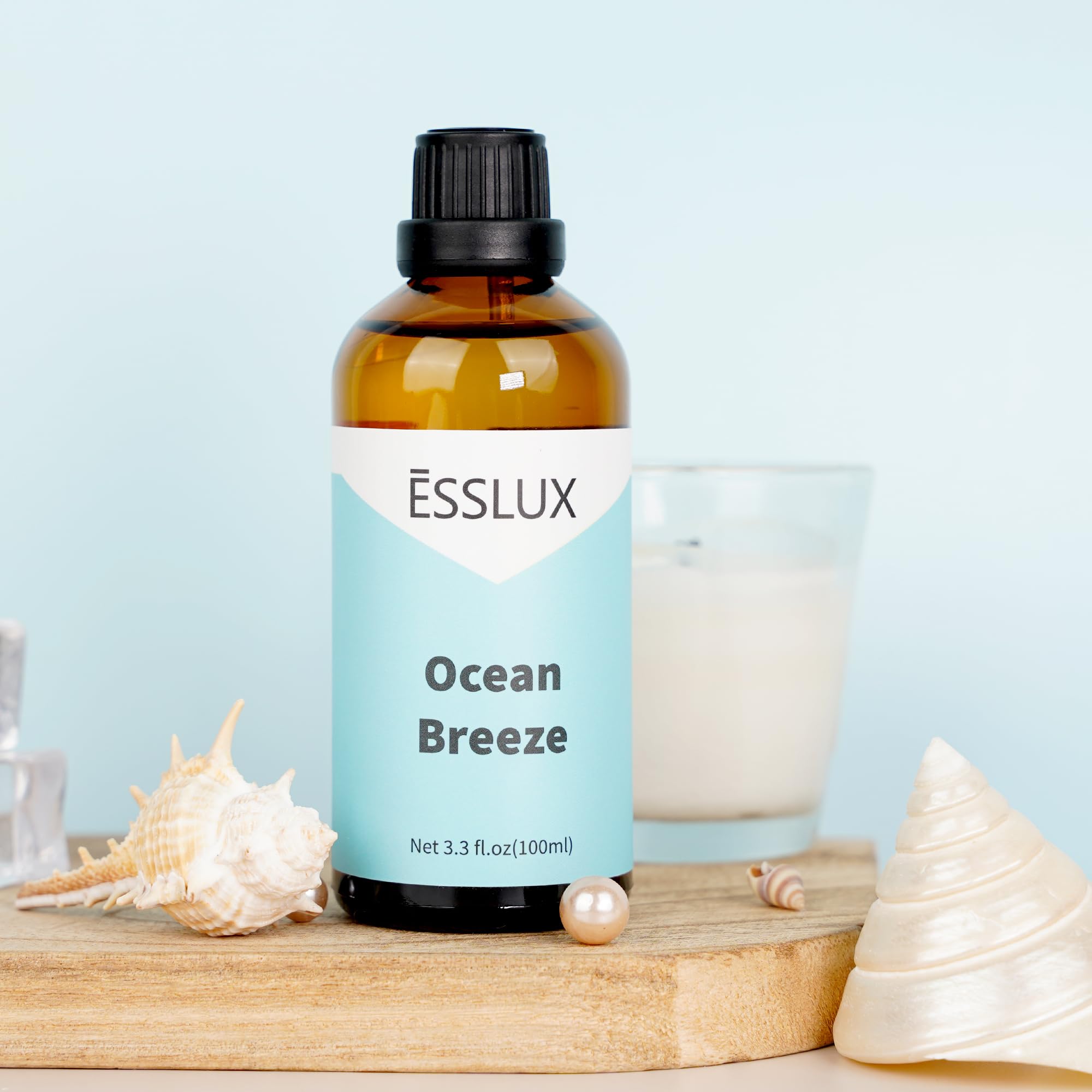 Ocean Breeze Fragrance Oil – ESSLUX 100 ml (3.3 oz) | Diffuser, Candle, Soap & Massage Oil