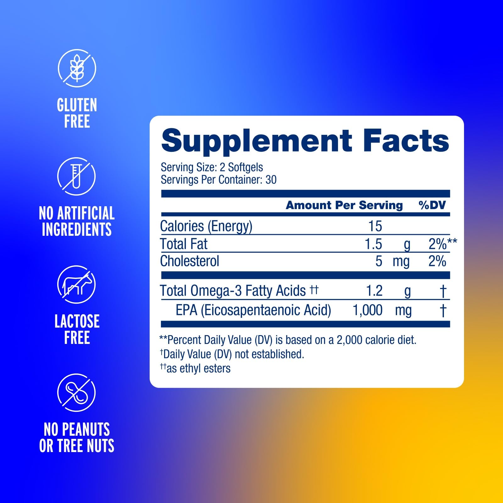 Oceanblue Essentials Mood Food Omega-3 | Triple Strength 1000mg EPA Burpless Mini Softgels