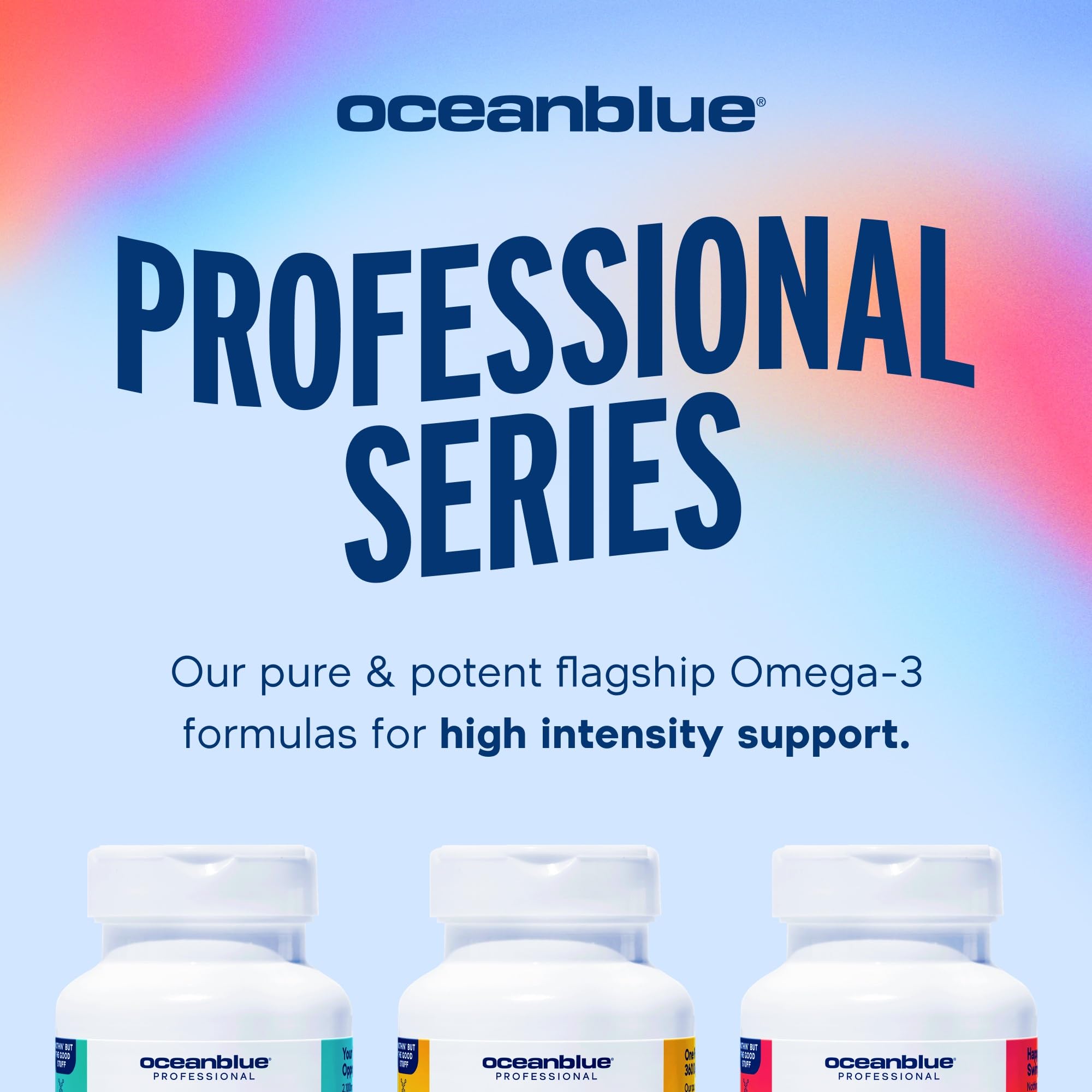 Oceanblue Omega-3 2100-60 Count – Triple-Strength Burpless Fish Oil (EPA, DHA & DPA) Orange, 30 Servings