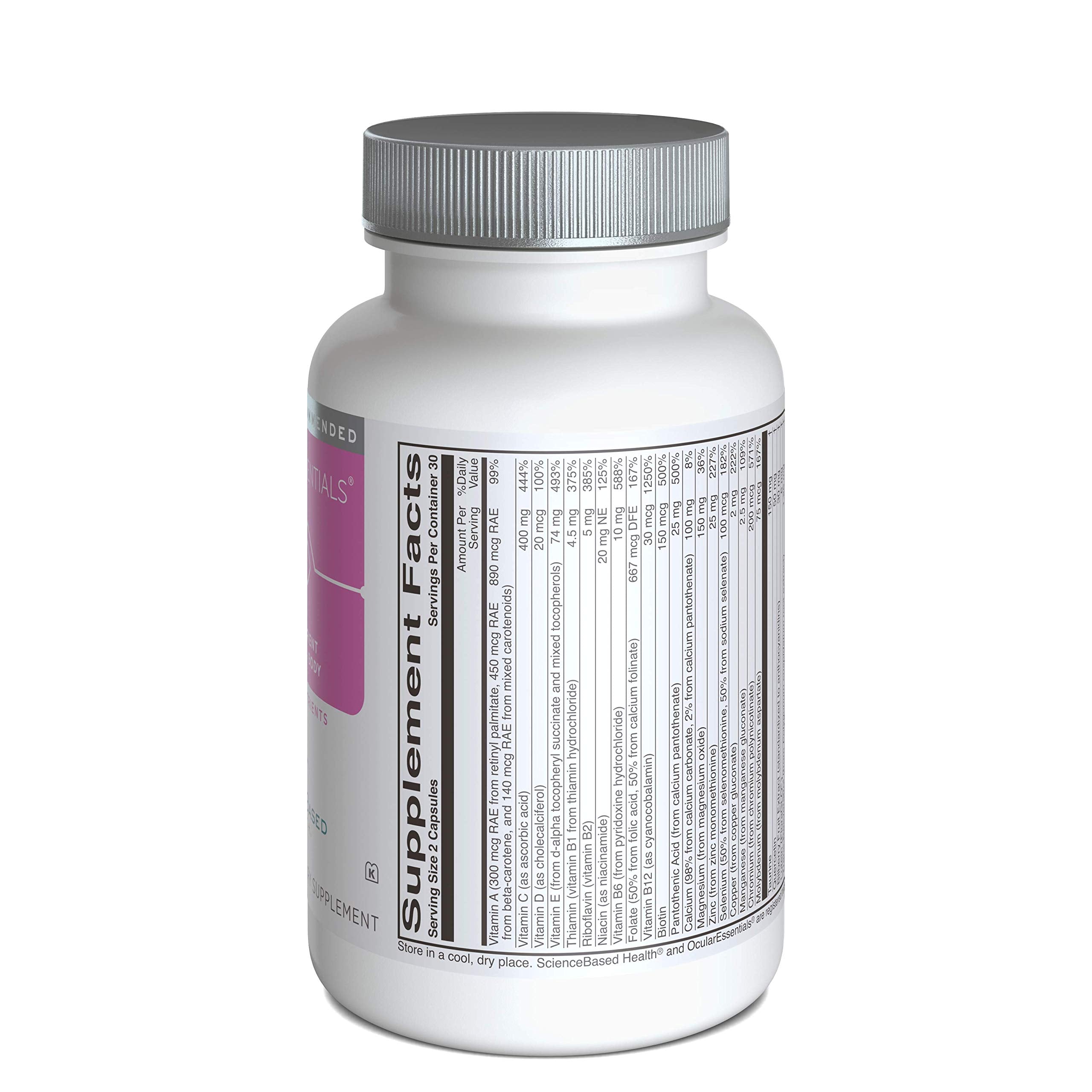 OcularEssentials Daily Multivitamin for Eye Health – 60 Capsules | Lutein, Zeaxanthin & Antioxidants
