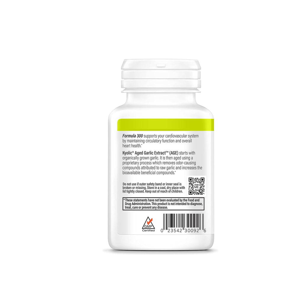 Kyolic Aged Garlic Extract Formula 300 – Cardiovascular Health, Vegan, 360 Capsules