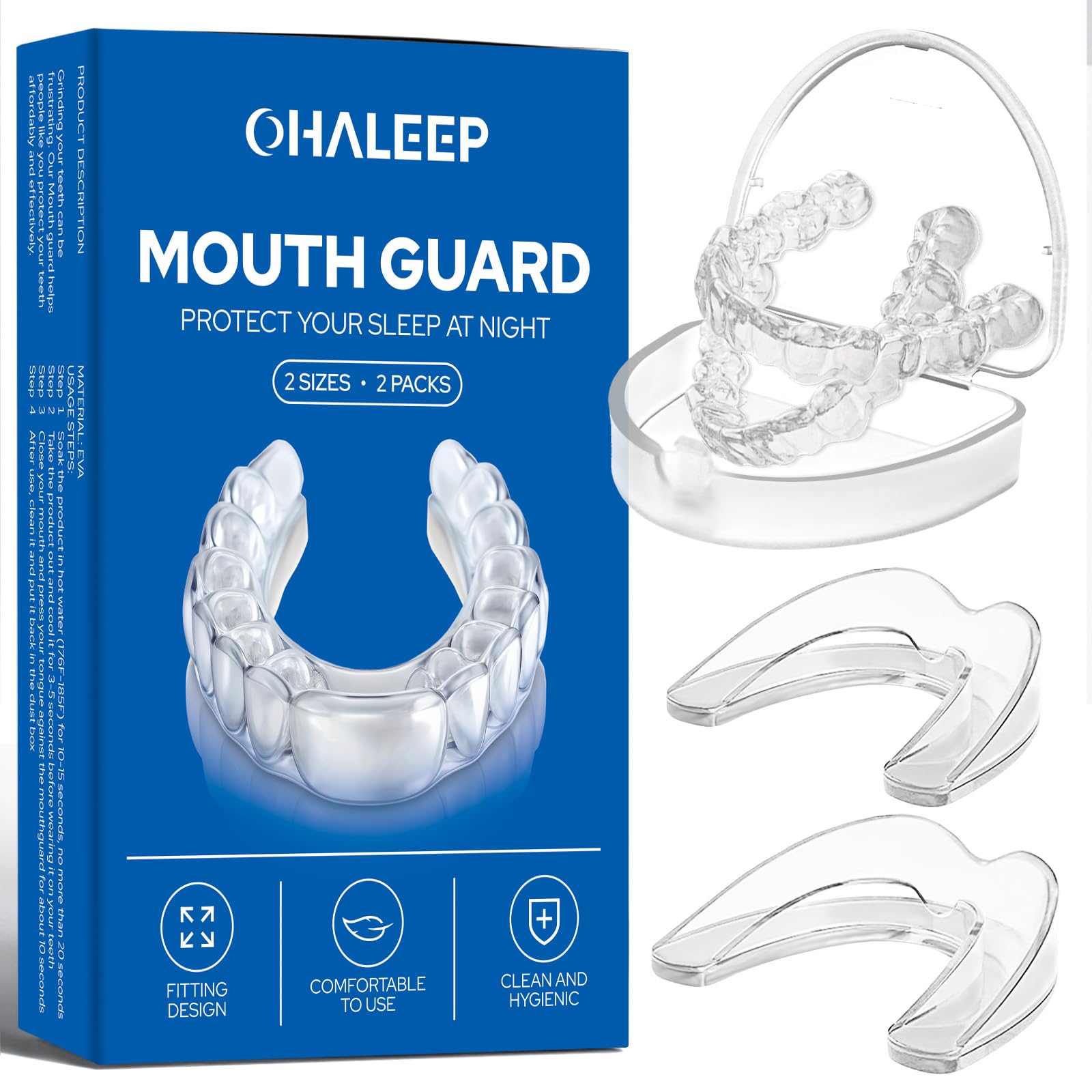 OHALEEP Anti Grinding Mouth Guard for Night Teeth Clenching