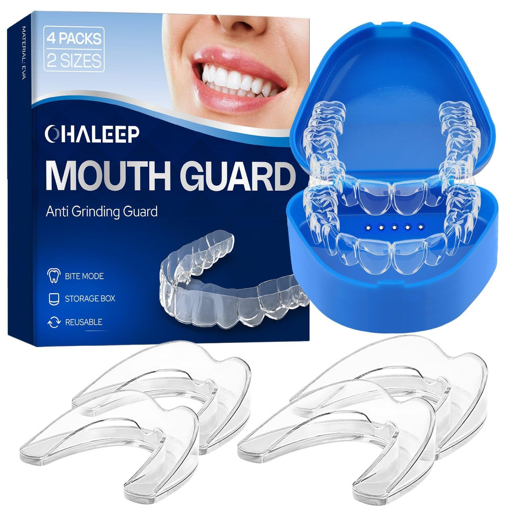 OHALEEP Anti Grinding Mouth Guard for Clenching Teeth at Night, Teeth Grinding Mouthguards for Sleeping, Mouth Guard for Grinding Teeth at Night, Night Guards for Teeth Grinding for Adults