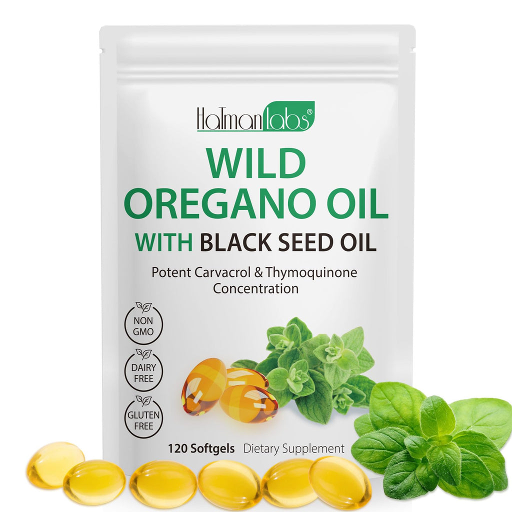Oil of Oregano Softgels 120 Count – 165mg Carvacrol + Black Seed Oil 200mg