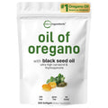 Oil of Oregano Softgels 300 Count – 2-in-1 Black Seed Oil (4X Carvacrol)