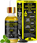 SUPERIOR FULVIC HUMIC X935 – Oil of Oregano with Black Seed Oil Drops, 400 Servings, 2-in-1 Organic Liquid