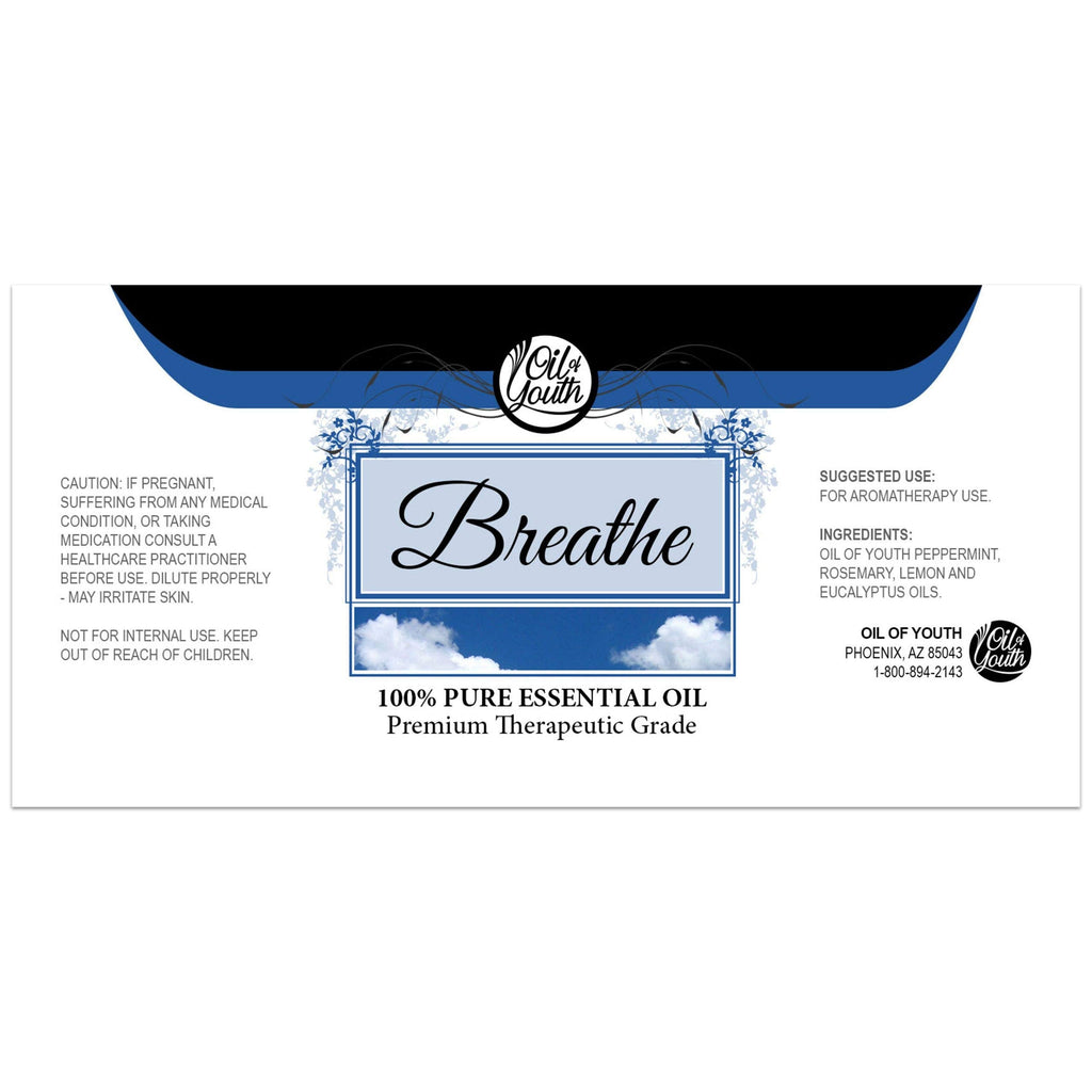 Oil of Youth Breathe Blend Essential Oil 4 oz – Therapeutic Grade, Pure & Natural