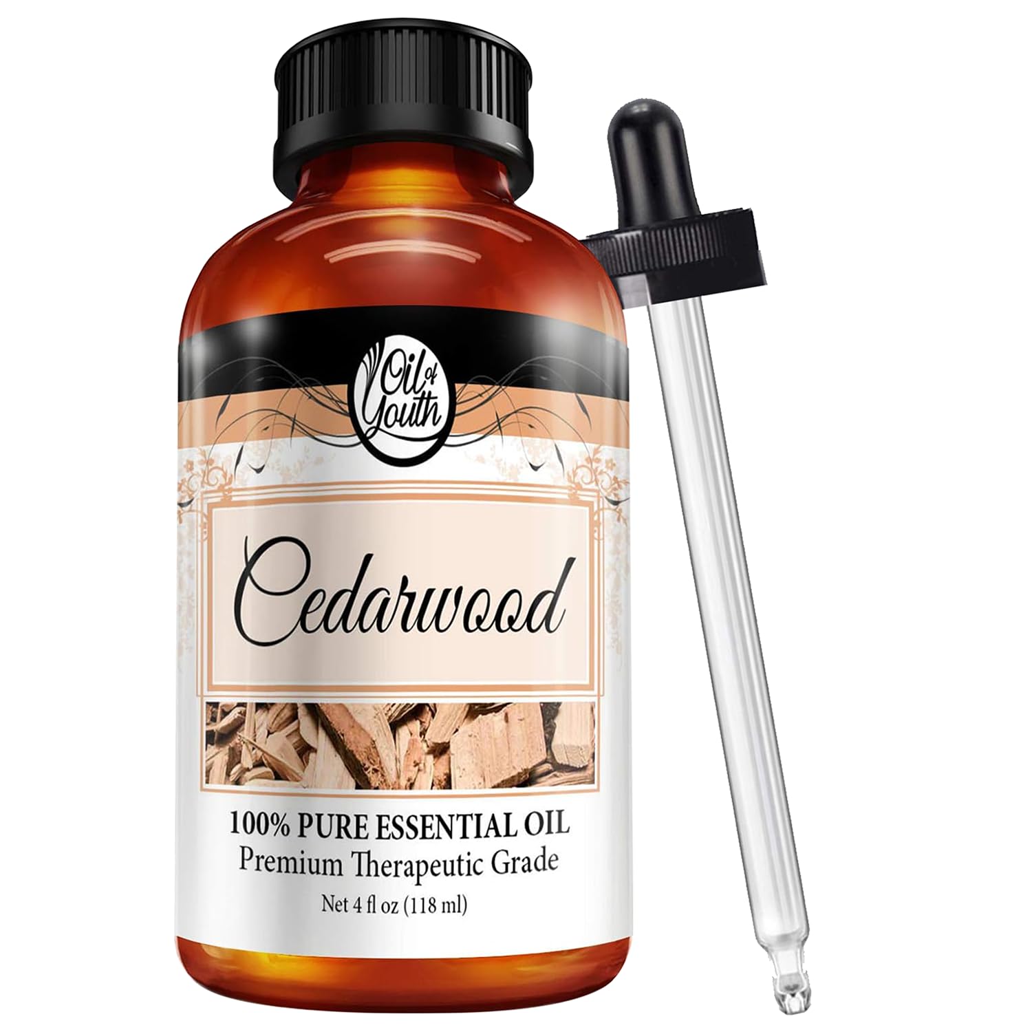 Oil of Youth Cedarwood Essential Oil 4oz | Premium Cedarwood Oil