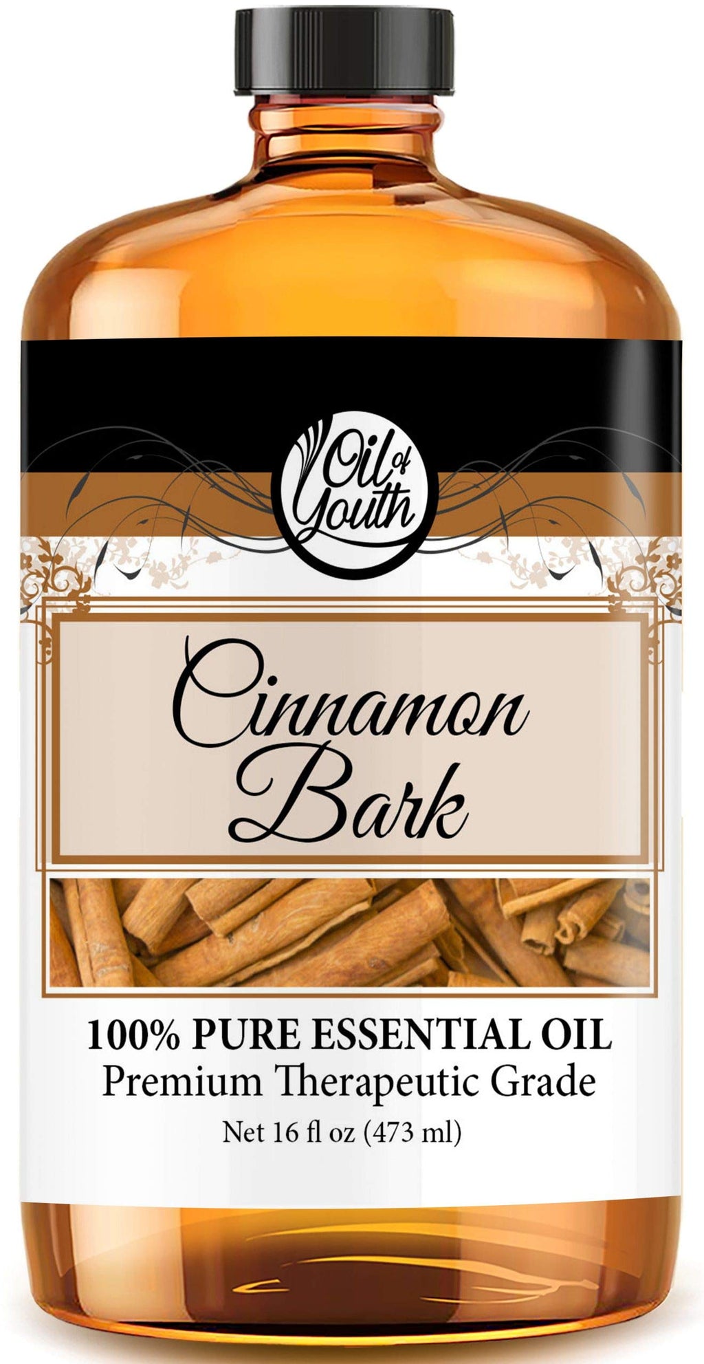 Oil of Youth Cinnamon Bark Essential Oil 16oz – Premium Cinnamon Oil for Diffusers & Aromatherapy
