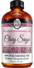 Oil of Youth Clary Sage Essential Oil 8oz – Pure Therapeutic Grade for Aromatherapy
