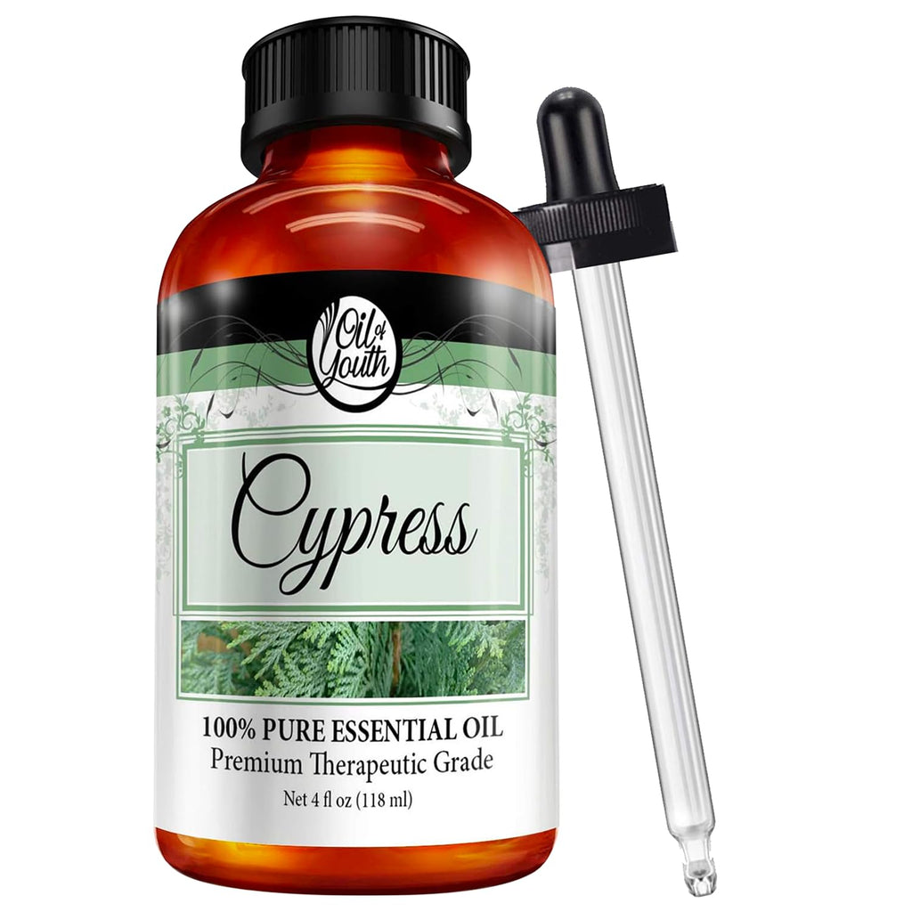 Oil of Youth Cypress Essential Oil 4 oz – Therapeutic Grade Aromatherapy