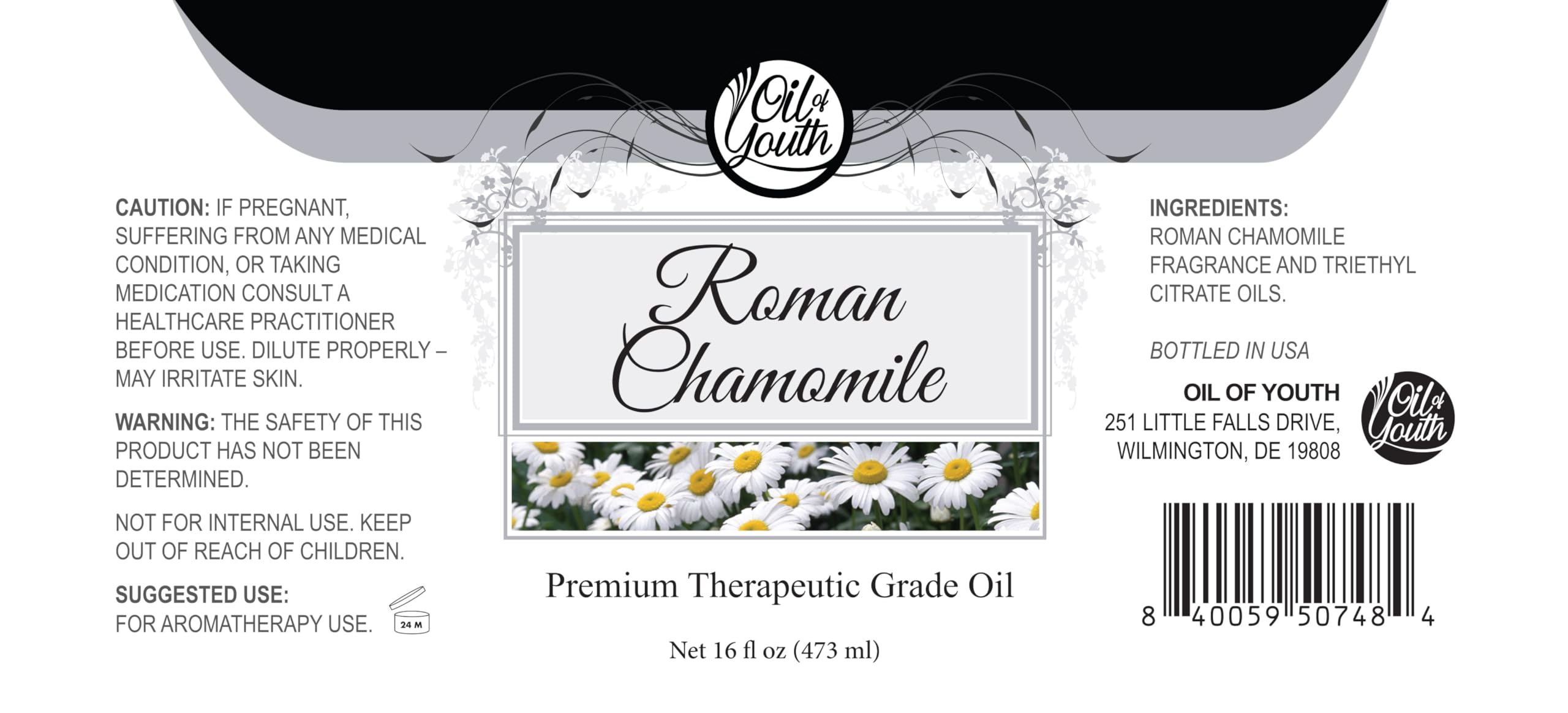 Oil of Youth 16oz Roman Chamomile Essential Oil – Pure Therapeutic Grade
