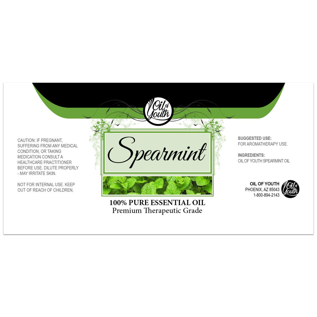 Oil of Youth Spearmint Essential Oil 8oz - Pure Spearmint for Diffusers