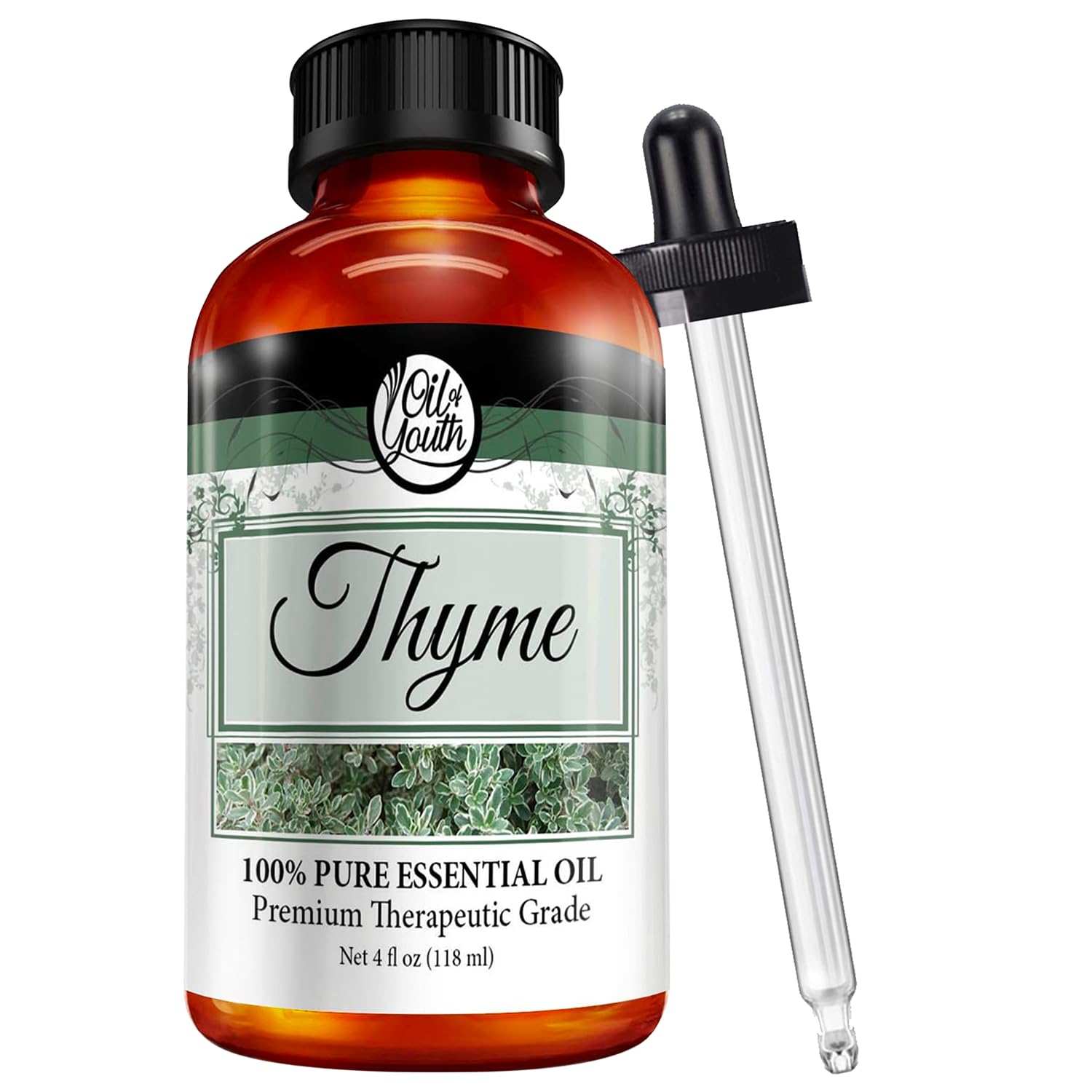 Oil of Youth 4 fl oz Thyme Essential Oil – Therapeutic Grade