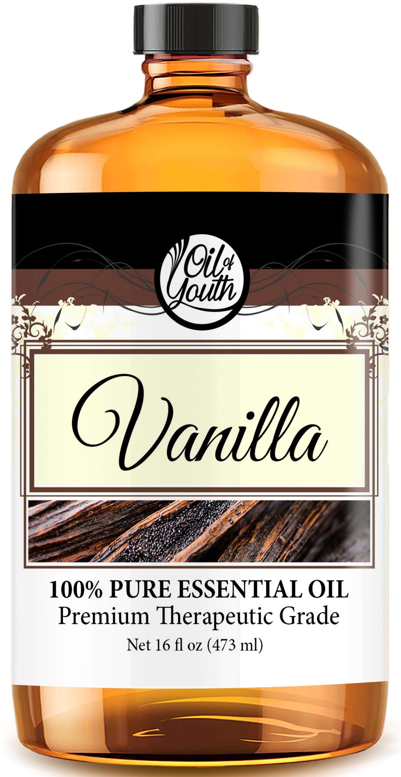 Oil of Youth Vanilla Essential Oil 16oz – Pure Therapeutic Grade for Diffusers & Skin