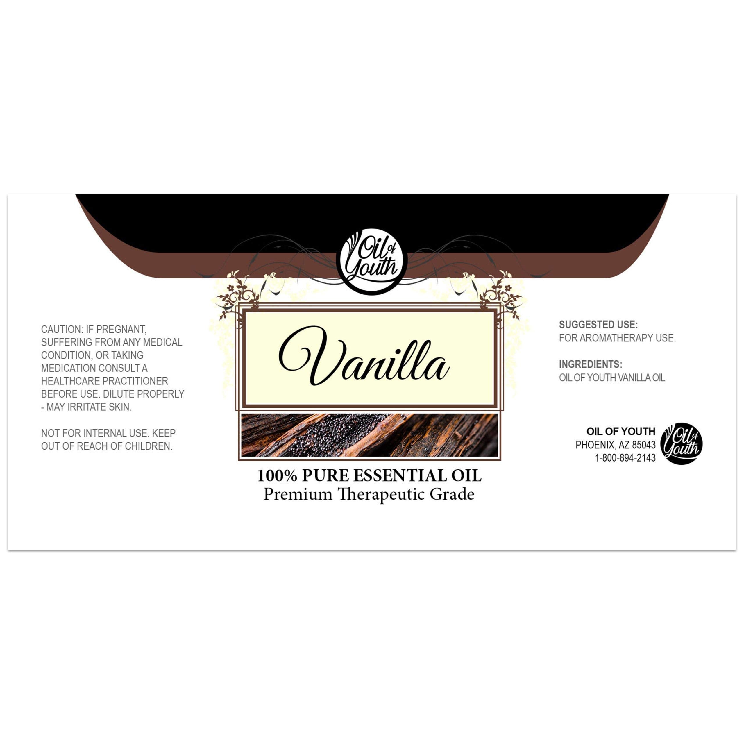 Oil of Youth Vanilla Essential Oil 8oz – Winter Aromatherapy, Skincare & Candle Making