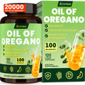 Oil Of Oregano with Black Seed Oil - 20000mg Oregano | 20x Carvacrol & Thymoquinone | 17-in-1 Immune & Digestive Support | 120 Liquid Phyto-Capsules