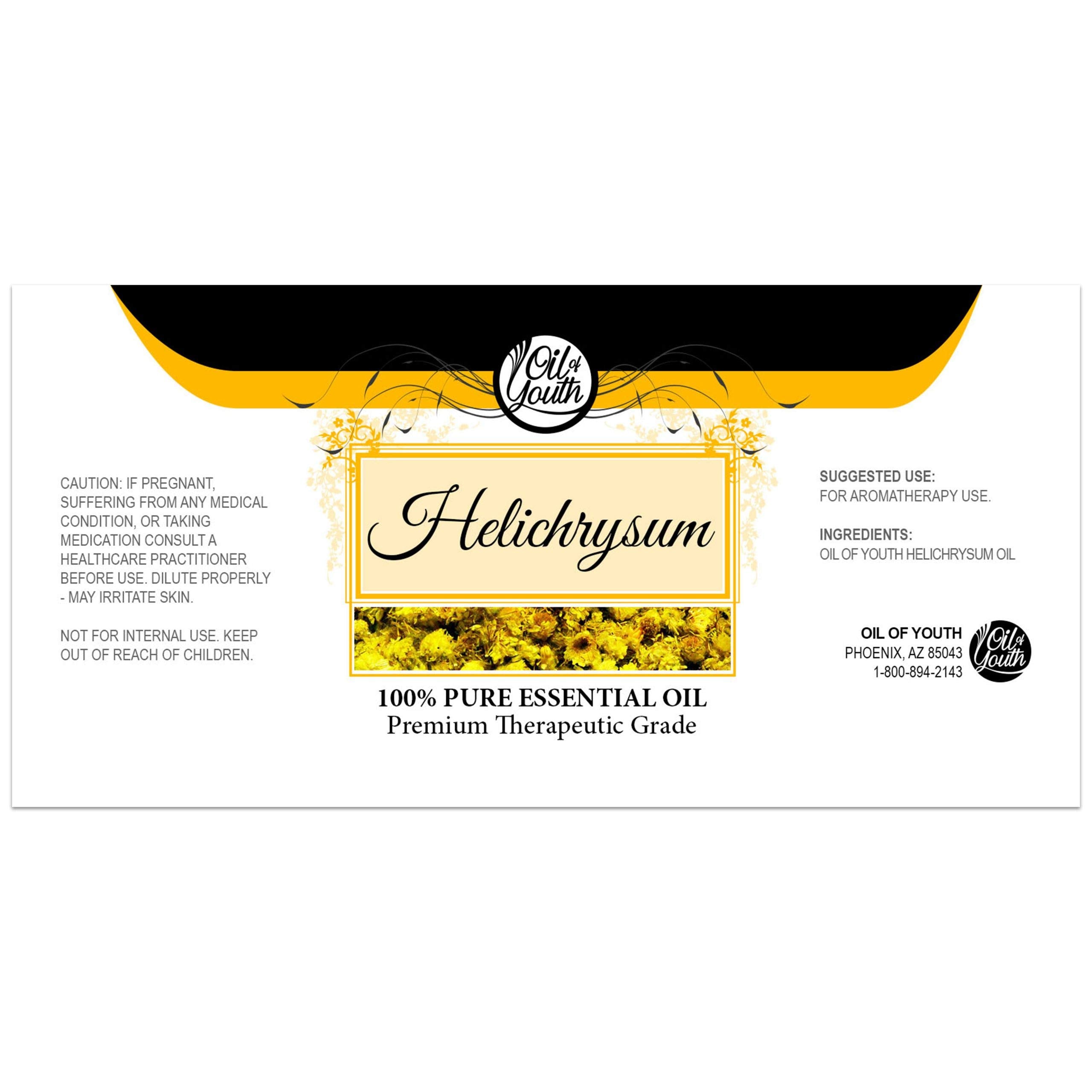 Oil of Youth Helichrysum Essential Oil – 8 oz Pure Helichrysum Oil