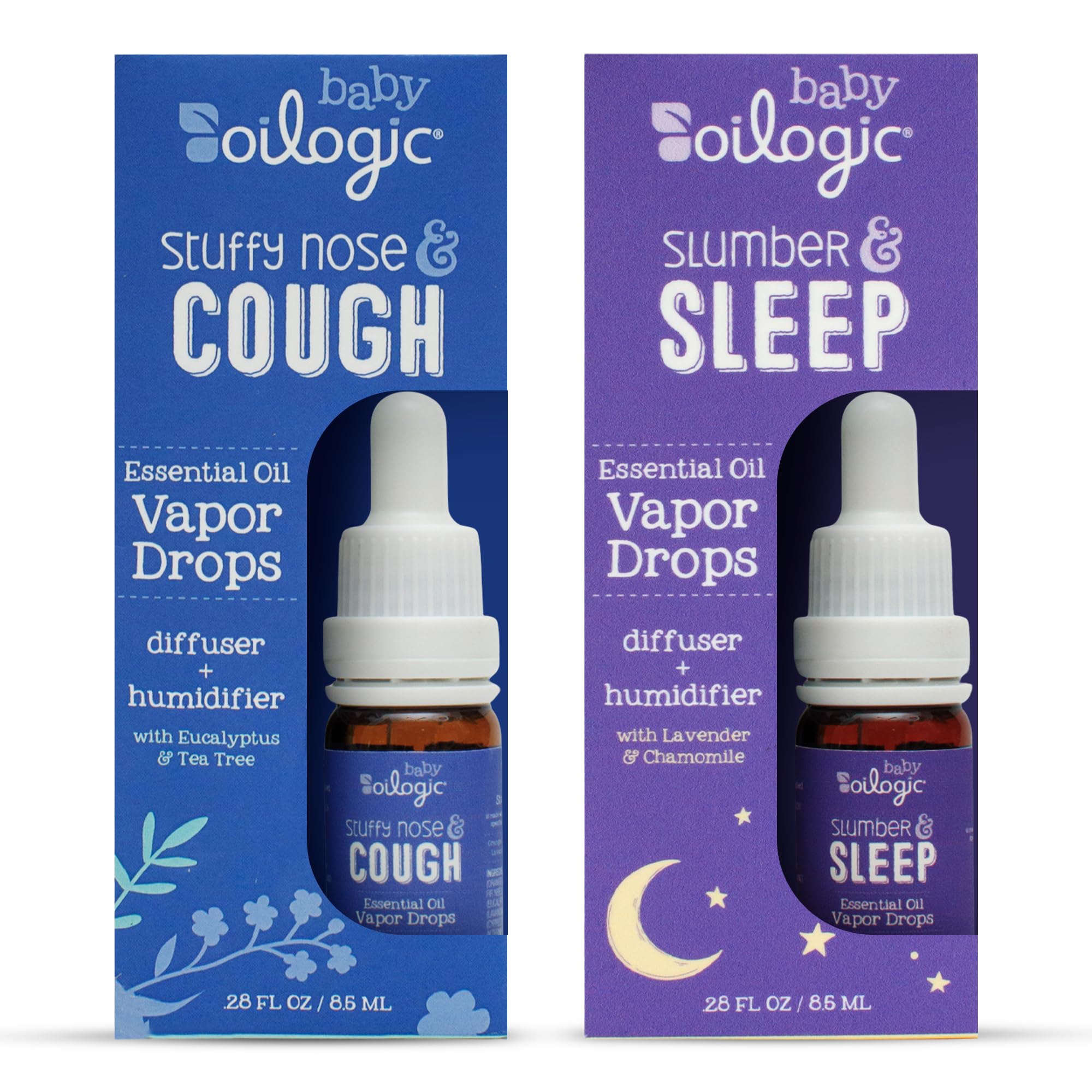 Oilogic Baby Vapor Drops - 2-Pack for Diffuser & Humidifier