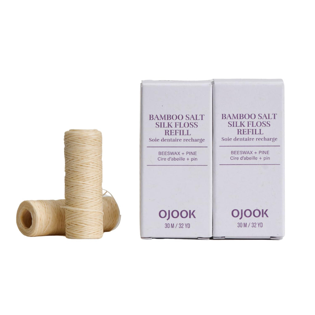OJOOK Bamboo Salt Silk Floss Refill – 2 Spools, Pine Flavor