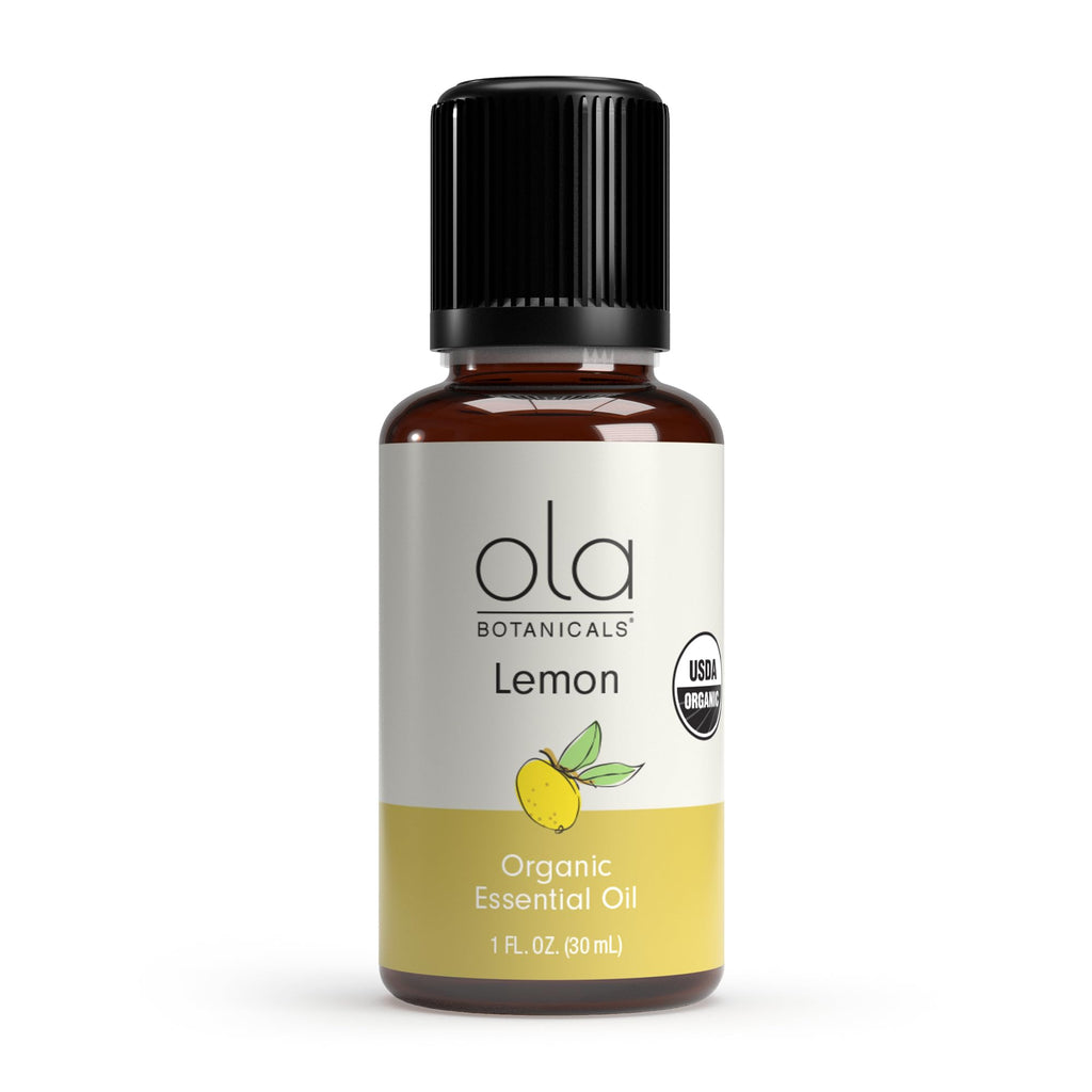 Ola Botanicals Organic Lemon Essential Oil (1 Fl. Oz.) — Cleansing & Soothing | USDA Organic | Dr. Mercola