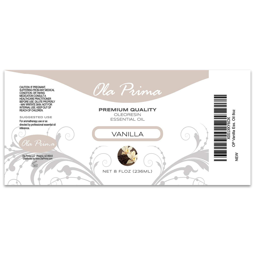 Ola Prima Vanilla Essential Oil 8oz | Therapeutic Aromatherapy