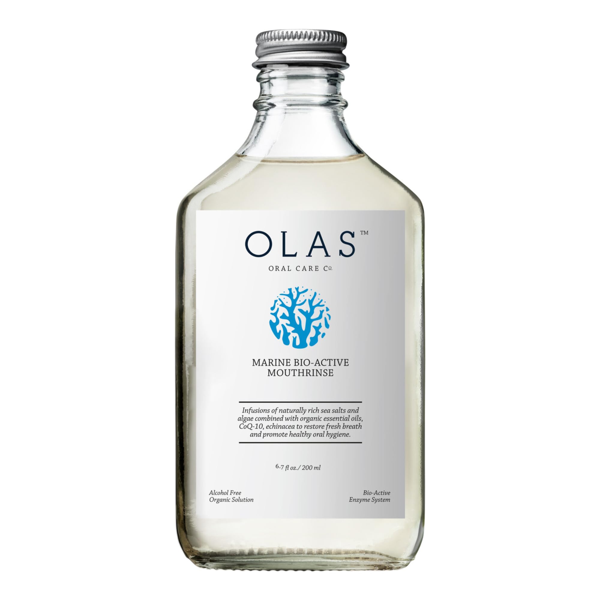 Olas Alcohol Free Mouthwash – Marine Bio-Active Rinse (Fluoride Free, 200 ml)