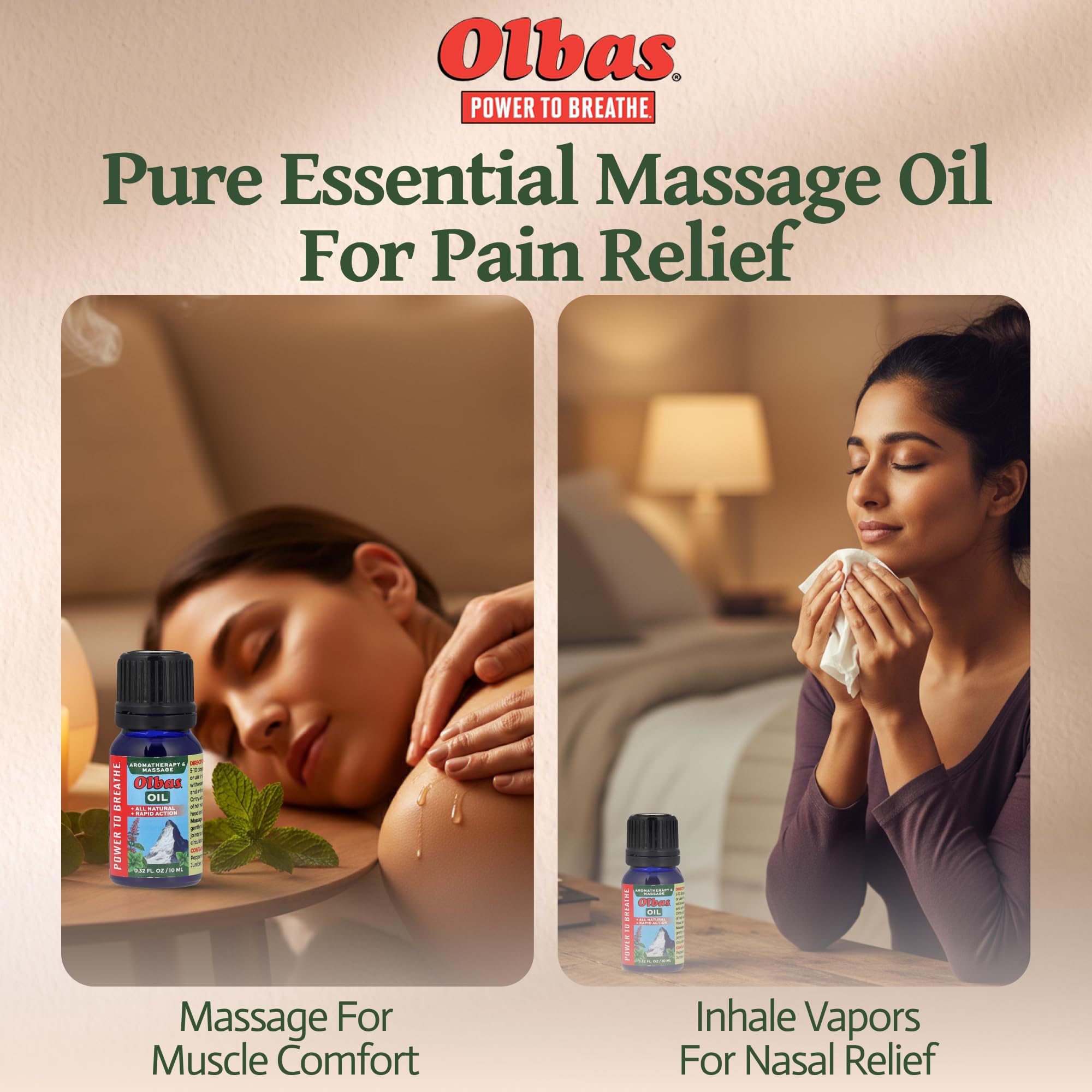 Olbas Massage and Aromatherapy Oil - 1.65 Fl Oz | Swiss Herbal Remedies for Muscle Relaxation & Pain Relief