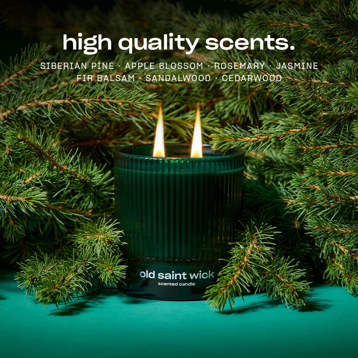 Old Saint Wick Scented Holiday Candle by Snif – Woody Fir, 8.5oz