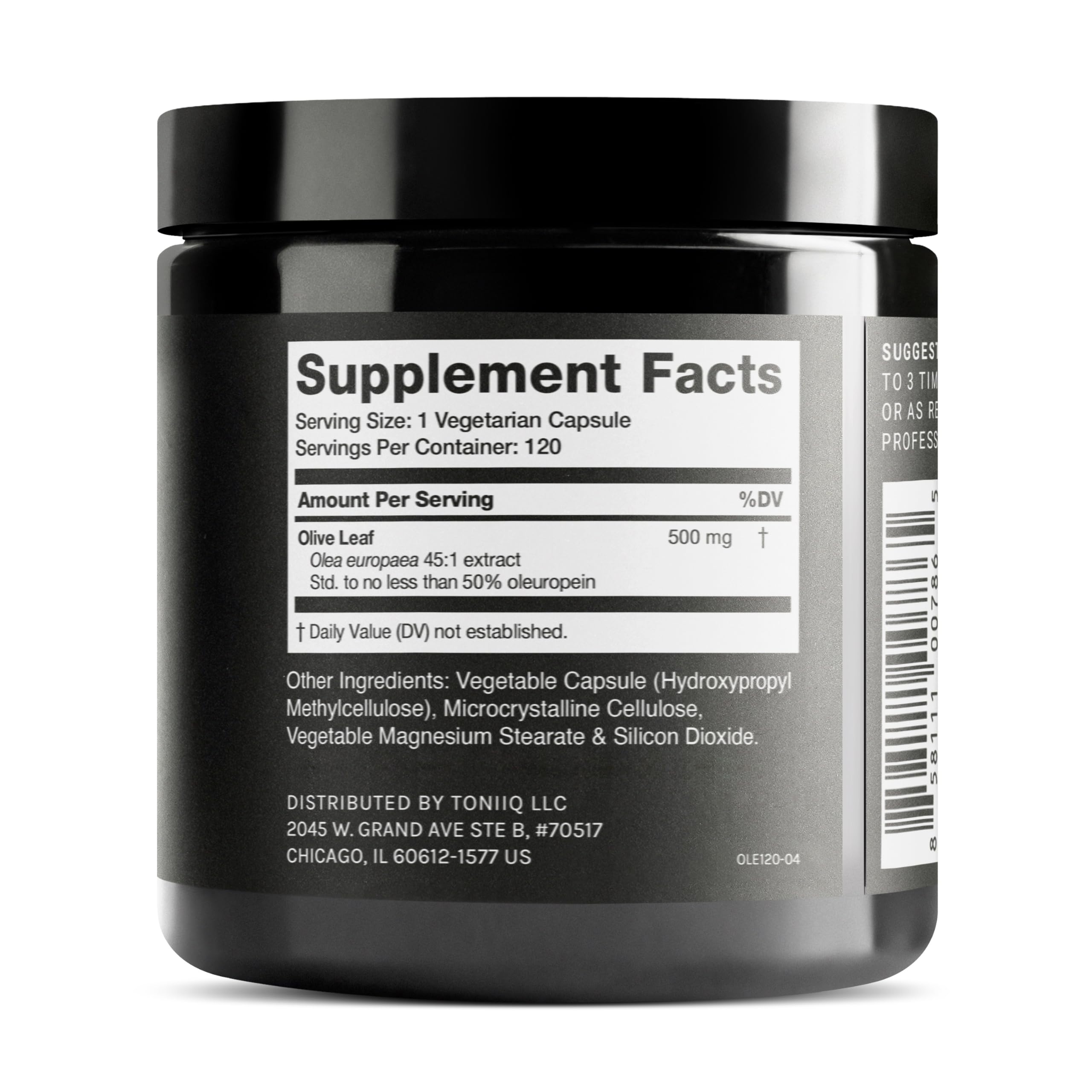 Olive Leaf Extract 45:1 Ultra High Potency - 50% Oleuropein - 500mg per Capsule | 120 Capsules | Third-Party Lab Tested