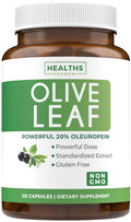 Super Strength Olive Leaf Extract Capsules 750mg – 20% Oleuropein | Vegan, Non-GMO Immunity, Skin & Heart Health – Made in USA (4 Month Supply)