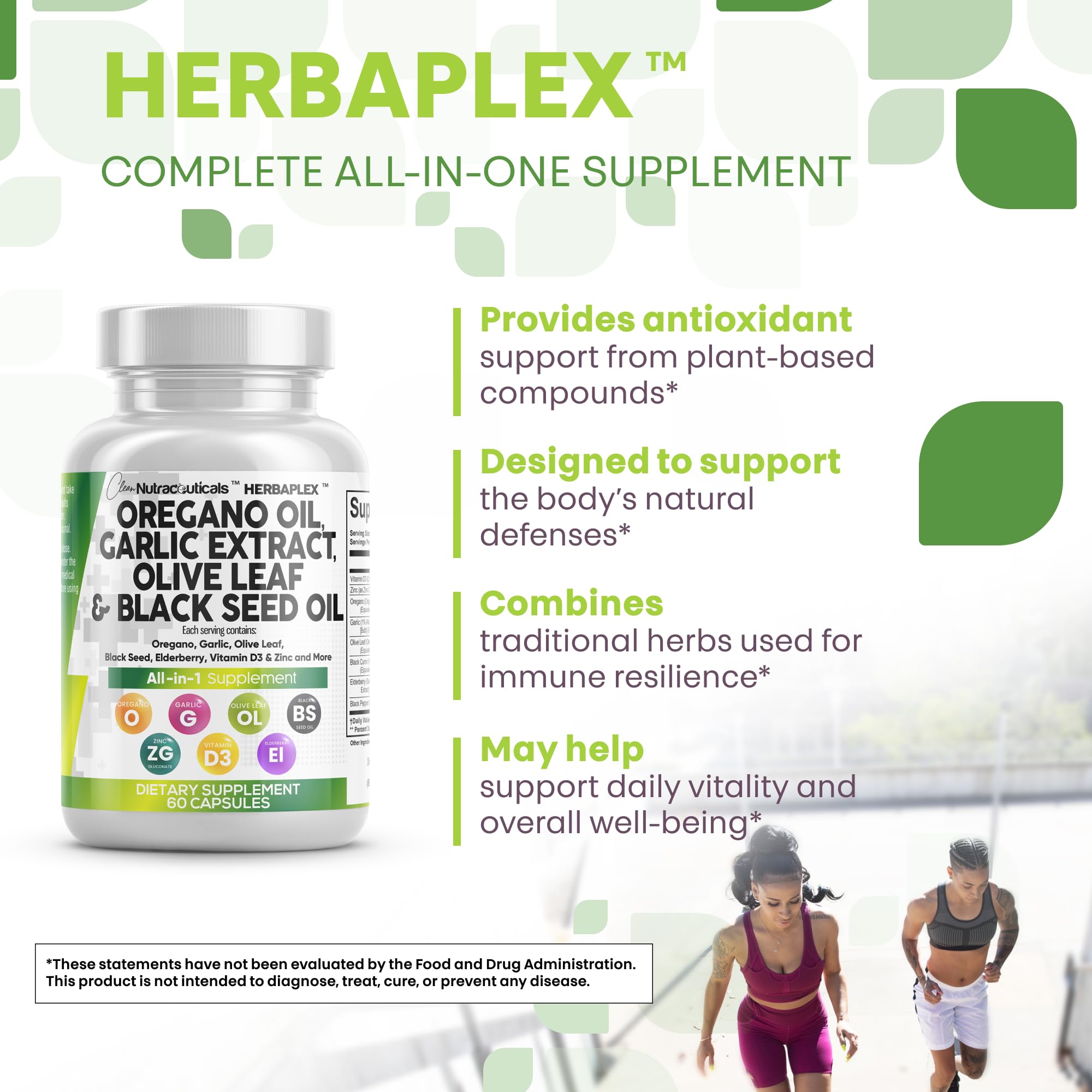 Oregano Oil Capsules with Black Seed, Garlic & Elderberry – Immune Support | Zinc & Vitamin D3