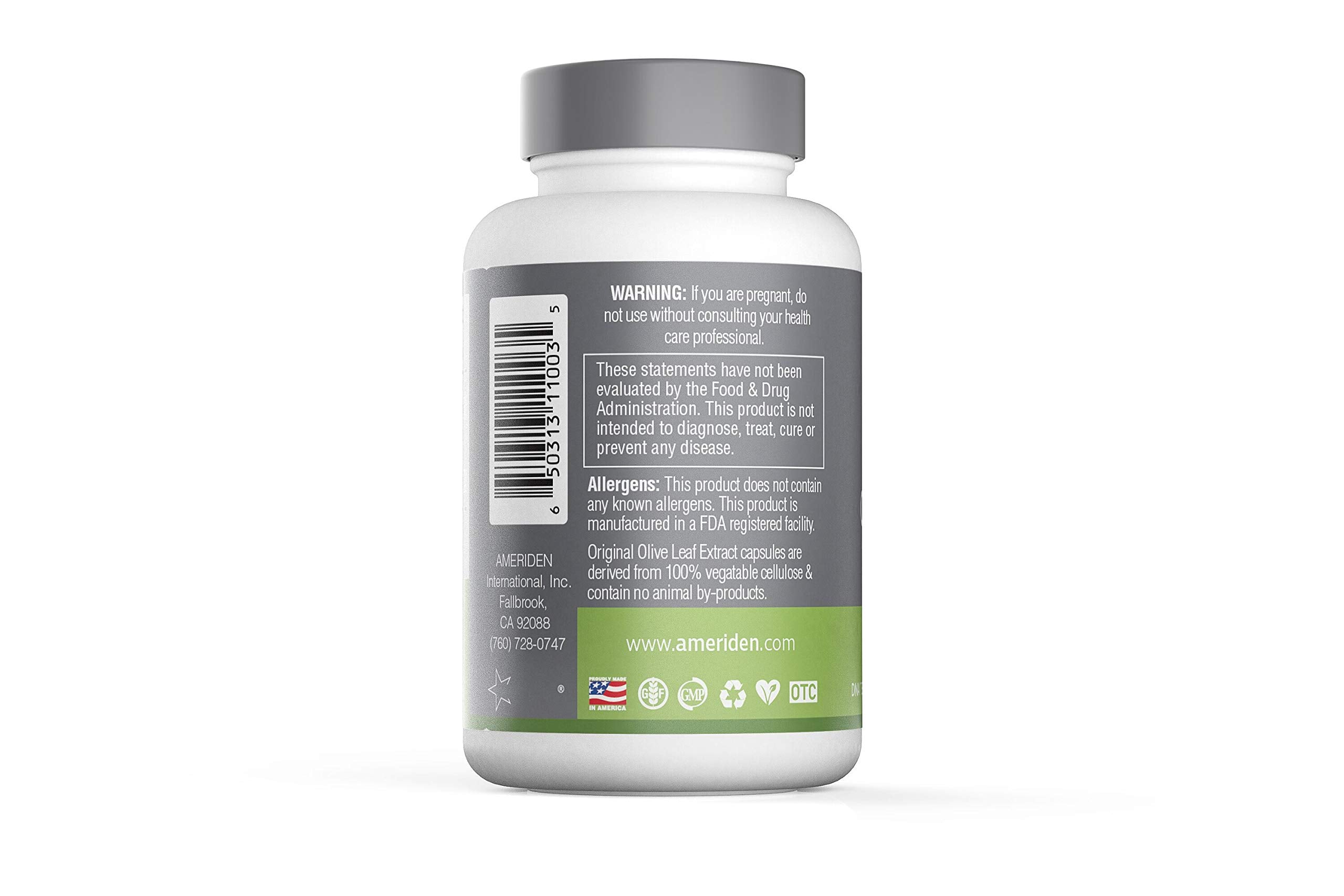 OLIVFACTOR Original Olive Leaf Extract – DNA Tested, 20% Oleuropein, 90 Vcaps (525 mg)