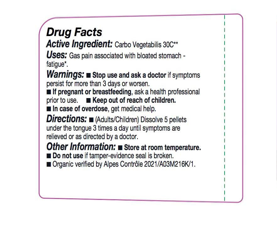 Olloïs Carbo Vegetabilis 30C – Organic Lactose-Free Homeopathic Medicine (80 Pellets)