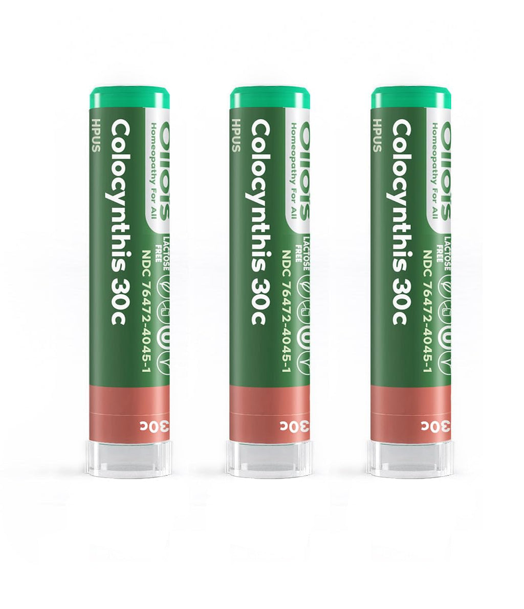 OLLOIS Colocynthis 30c Organic - Lactose-Free Vegan Homeopathic Medicine (Pack of 3)