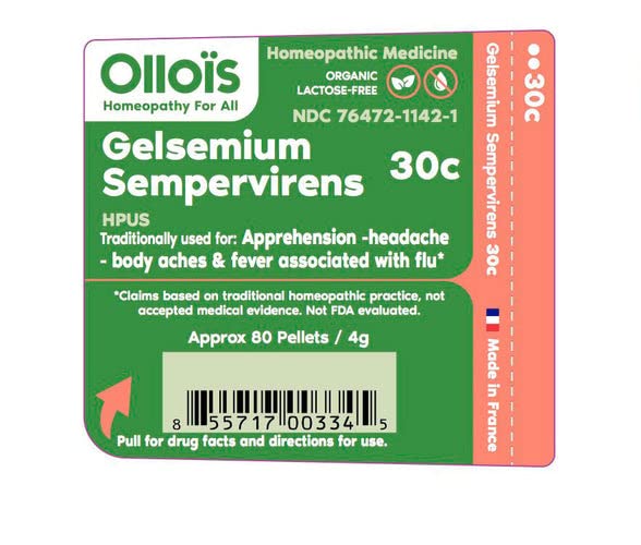 OLLOIS Gelsemium Sempervirens 30C – Organic, Lactose-Free, Kosher Homeopathic Medicine (80 Pellets, Pack of 3)