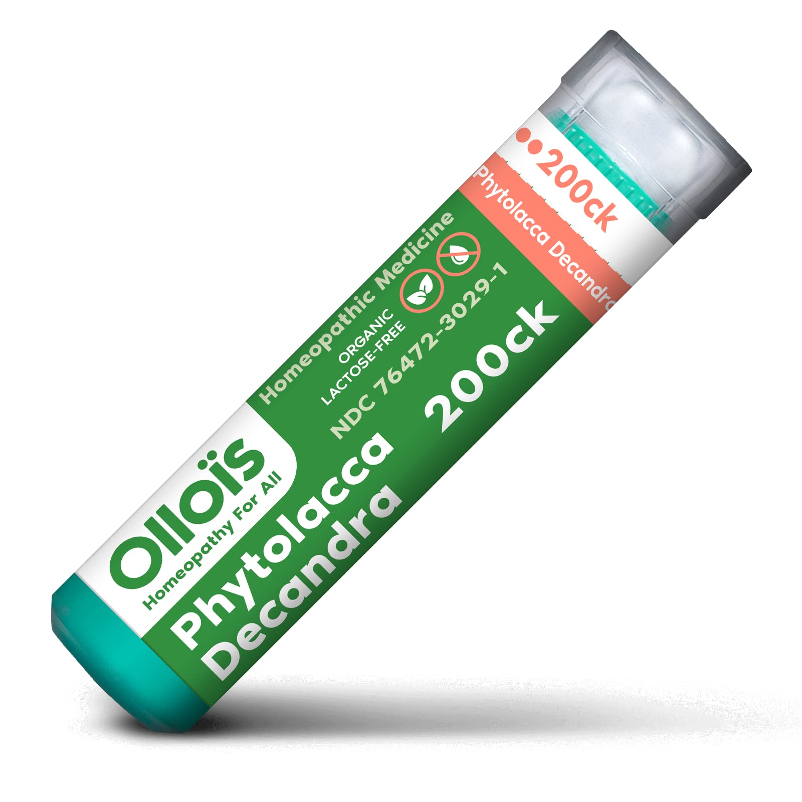 OLLOIS Phytolacca Decandra 200ck – Organic & Lactose-Free Homeopathy, 80 Pellets