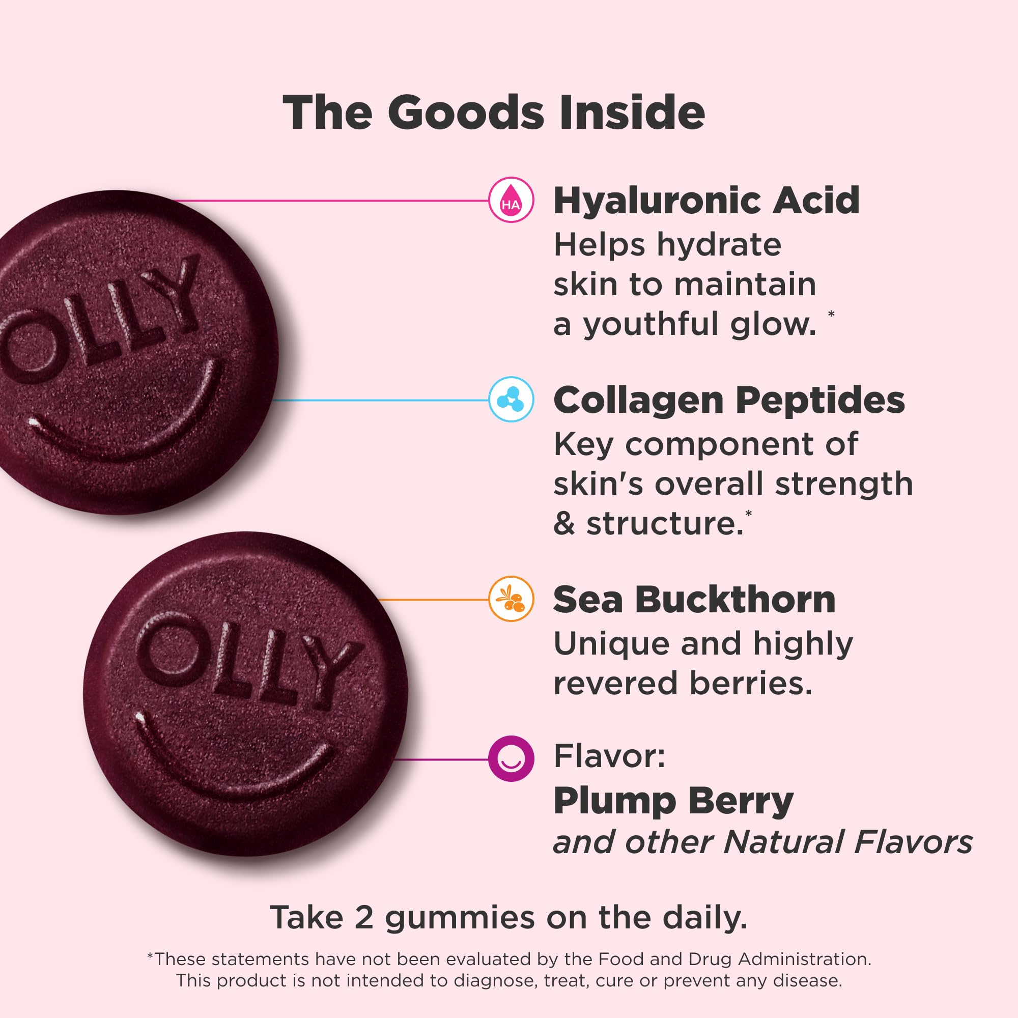 OLLY Glowing Skin Gummy – Hydration & Youthful Glow (50 Count)