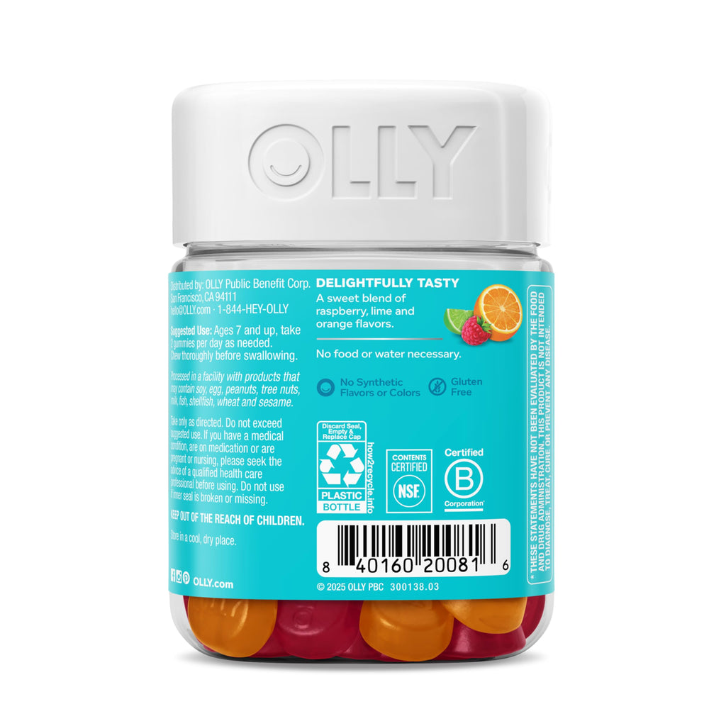 OLLY Kids Chillax Gummies – Calm Mood* (Magnesium & L-Theanine) - 50 Count