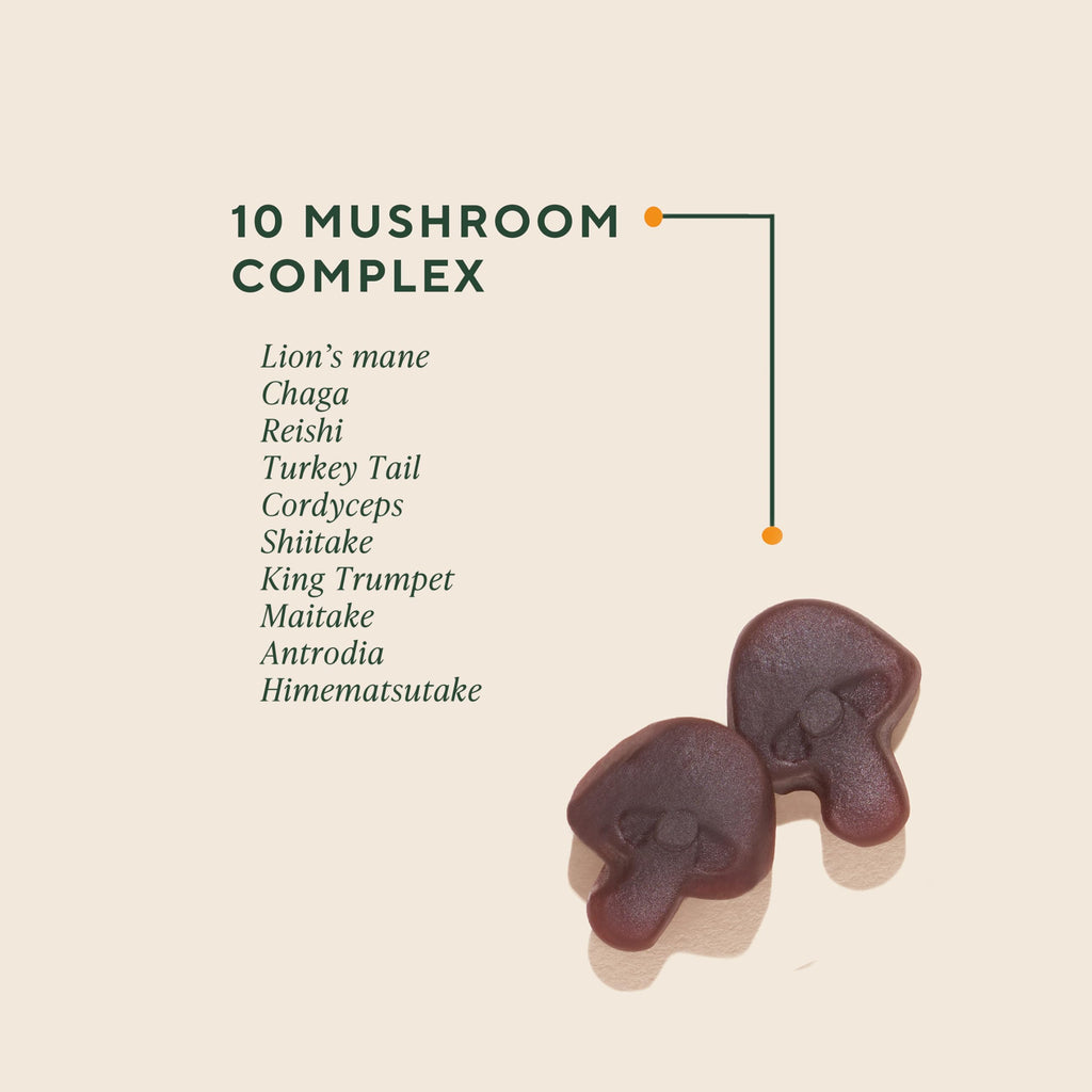 OM Master Blend Mushroom Gummies – Organic Mushrooms & Ashwagandha | 56 Count, Mixed Berry