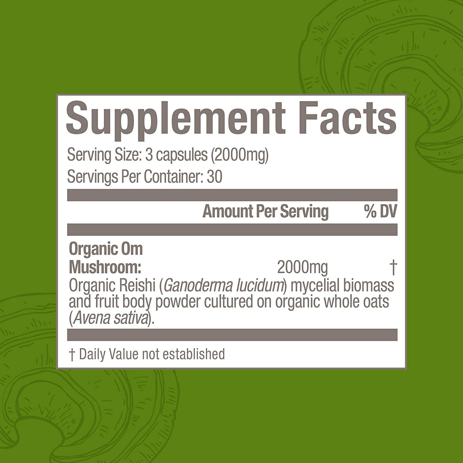 OM Mushroom Reishi Capsules - 90 Count, Organic Adaptogen for Stress & Immune Health
