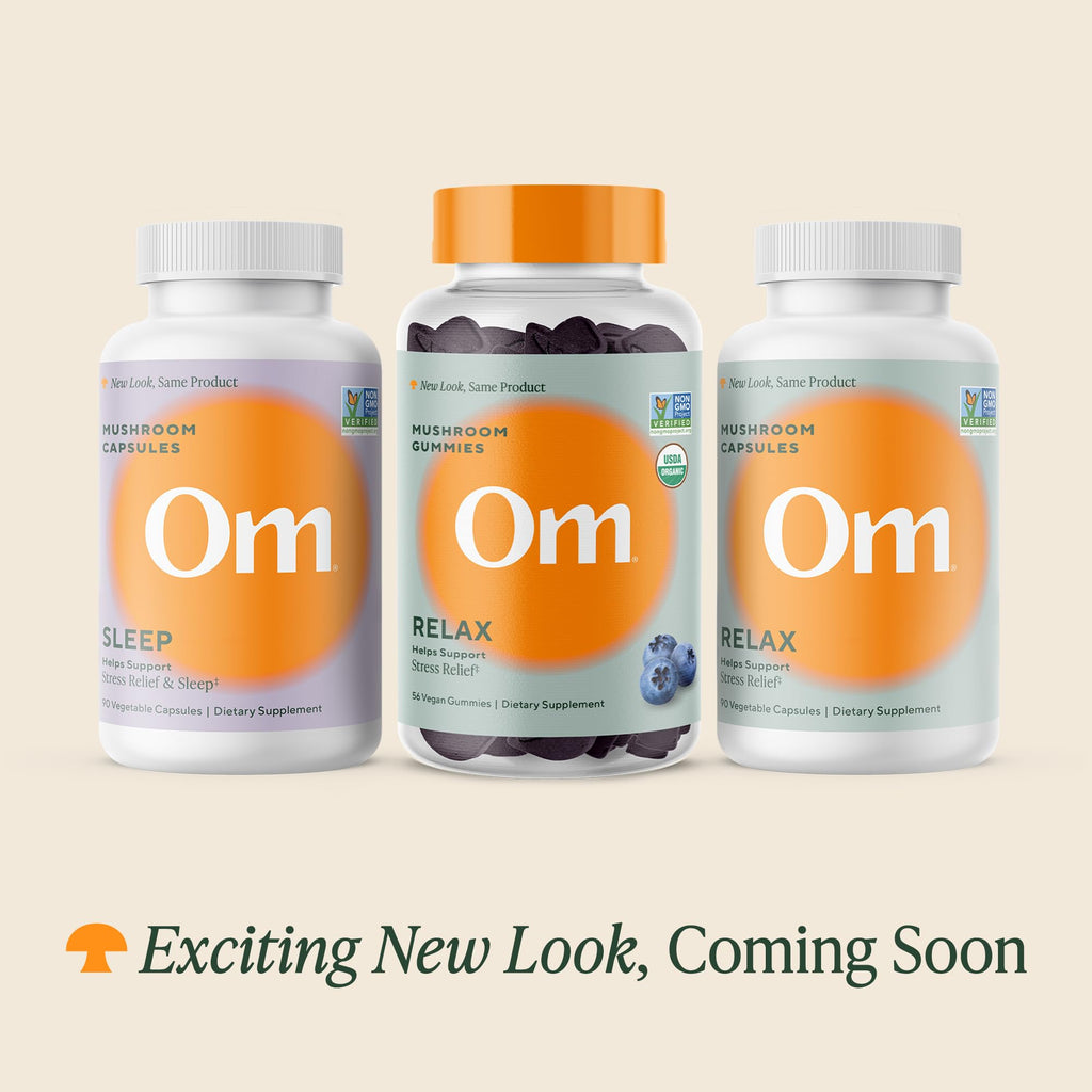 OM MUSHROOM SUPERFOOD Relax Capsule – 90 Count, 30 Days