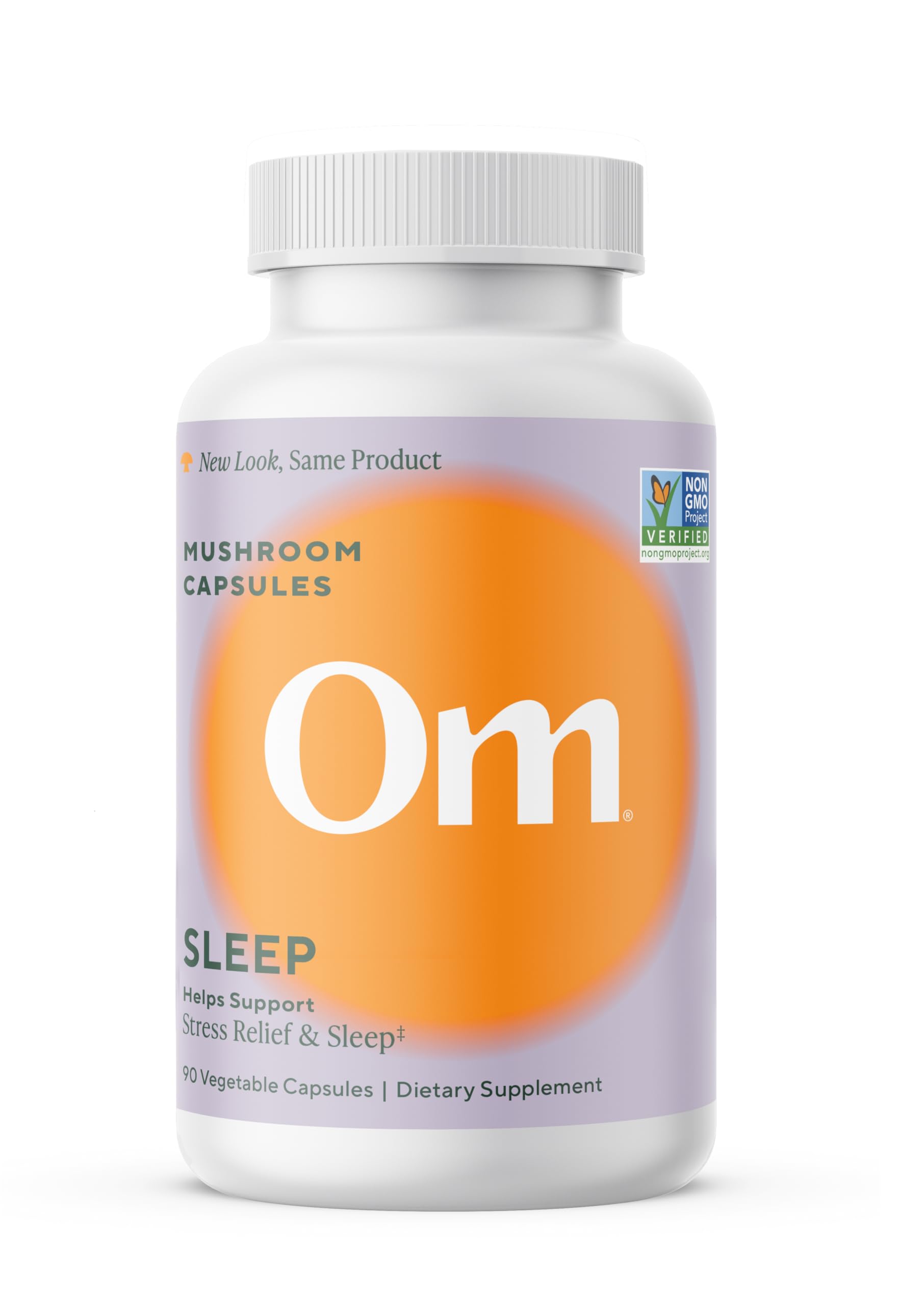 OM Mushroom Sleep Capsules - Reishi, GABA, L-Theanine, Melatonin | 90 Count