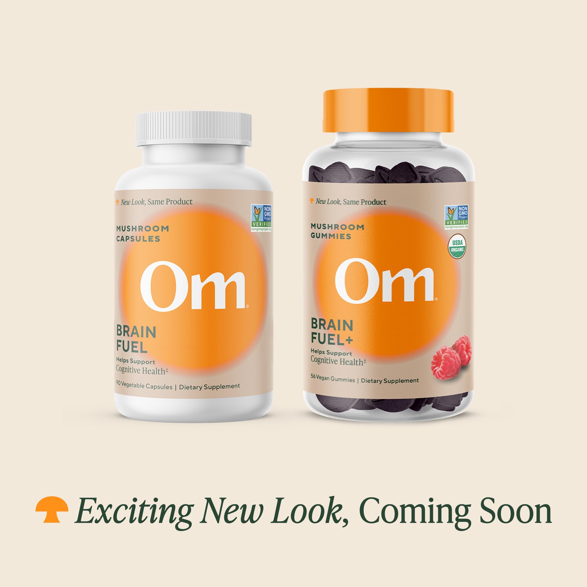 OM Mushroom Superfood Brain Fuel Capsules – Lion's Mane & Reishi Blend, 90 Count | Mental Clarity & Nerve Support