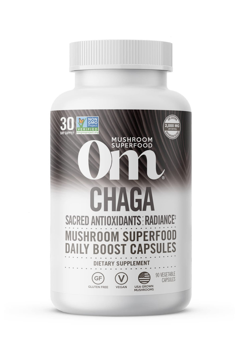 Om Mushroom Superfood Chaga Capsules | Immune Support, 90 Count